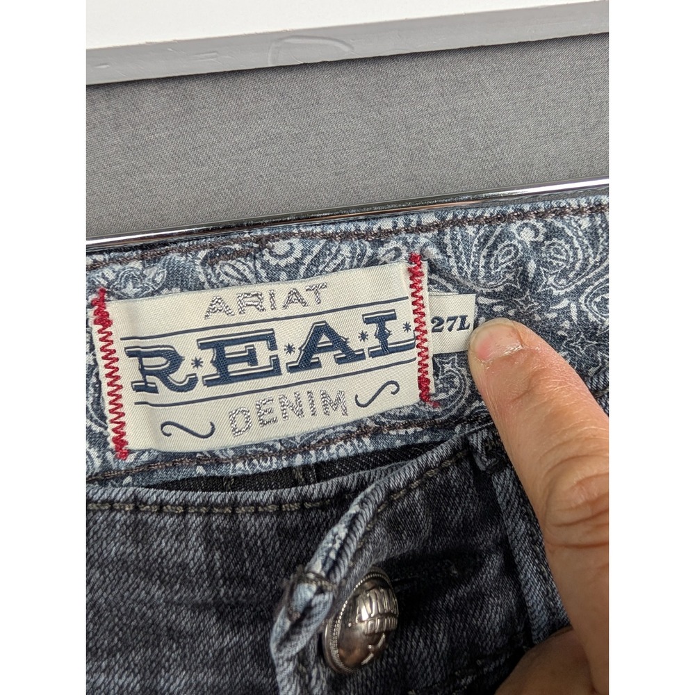 Ariat REAL Denim Womens 27L Black Bootcut Jeans Mid Rise - Picture 6 of 9